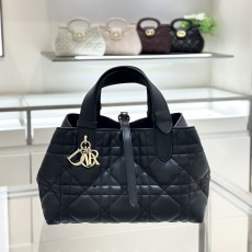 디올 CD 투주르 23cm 블랙 스몰 토트백